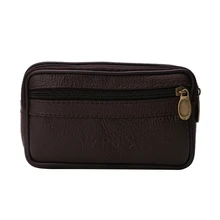 THINKTHENDO, мужская кожаная сумка на пояс, карман для мобильного телефона, поясная сумка, новая мода, коричневый цвет, поясная сумка, сумки