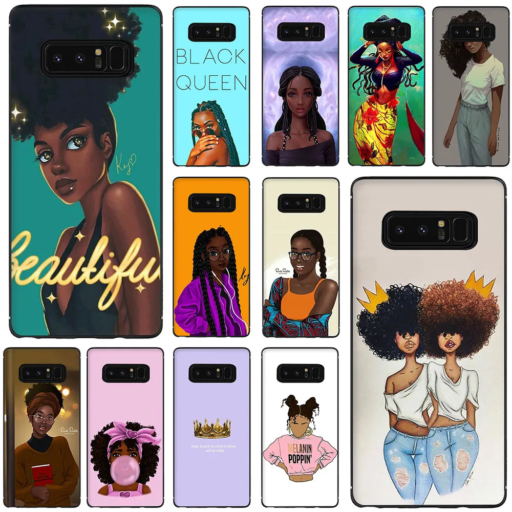 Мягкий чехол из ТПУ для телефона Melanin Poppin Aba girl DIY Galaxy M10 M20 M30 S6 S7 Edge S8 S9 S10 S10e Plus Note 10 8