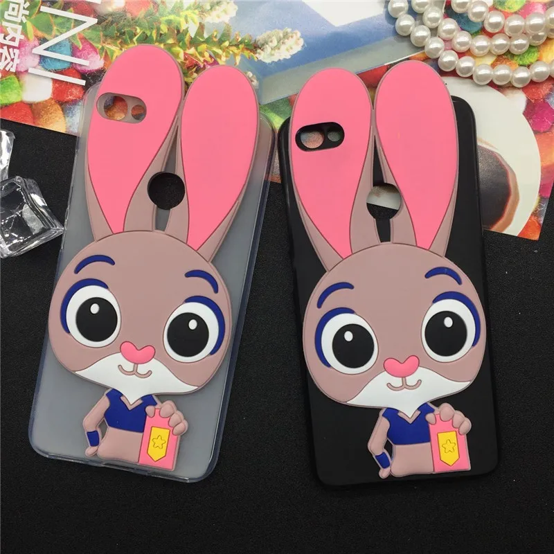 Lovely Cartoon Rabbit Case for Leagoo Kiicaa Power Soft TPU Phone Cases Back Cover 3D Funda Pink Coque Capa