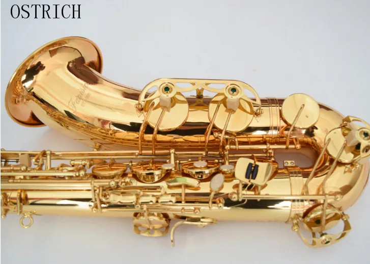 Brand New Ostrich Professional Gold Tenor Saxophone + CASE + MOUTHPIECE