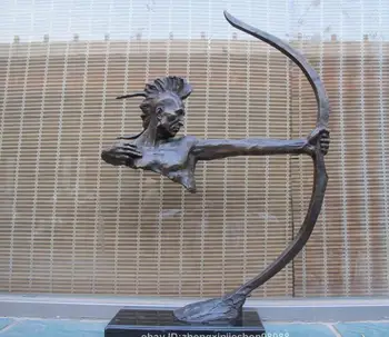 

Large pure Bronze Marble art Greek warrior archers sculpture