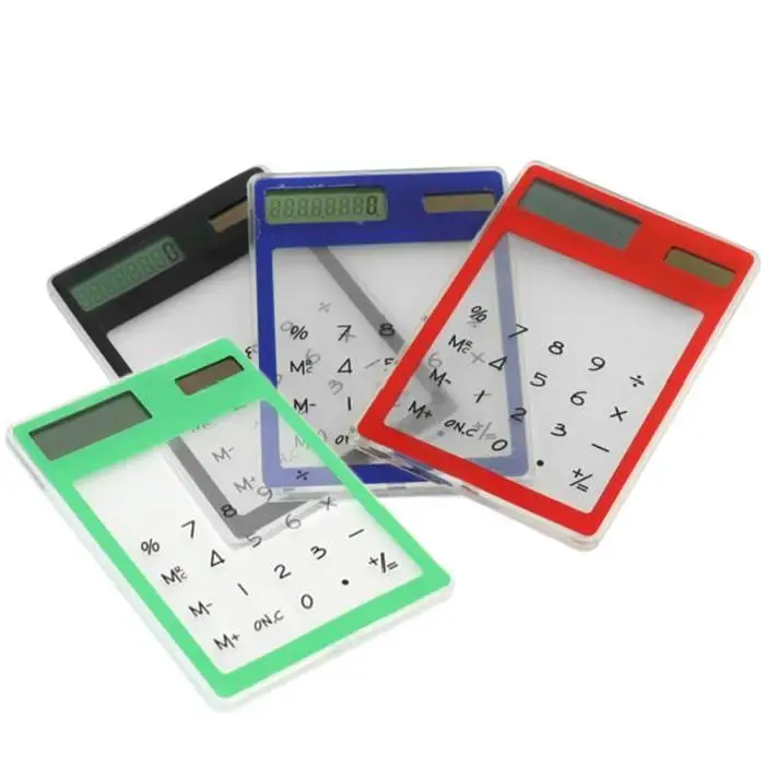 

Fashion LCD Touch Screen and Transparent Solar Calculator-SCLL School Supplies