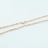 2mm Men Women 585 Rose Gold Color Twisted Water Wave Bracelet/Necklace Chains Jewelry ► Photo 3/4