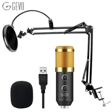 GEVO USB Condenser Recording Microphone For Computer Laptop MAC Or Windows Mic For PC Studio With Pop Filter Upgraded From bm800 boya by pm700 usb condenser microphone with flexible polar pattern for windows and mac computer recording interview conference