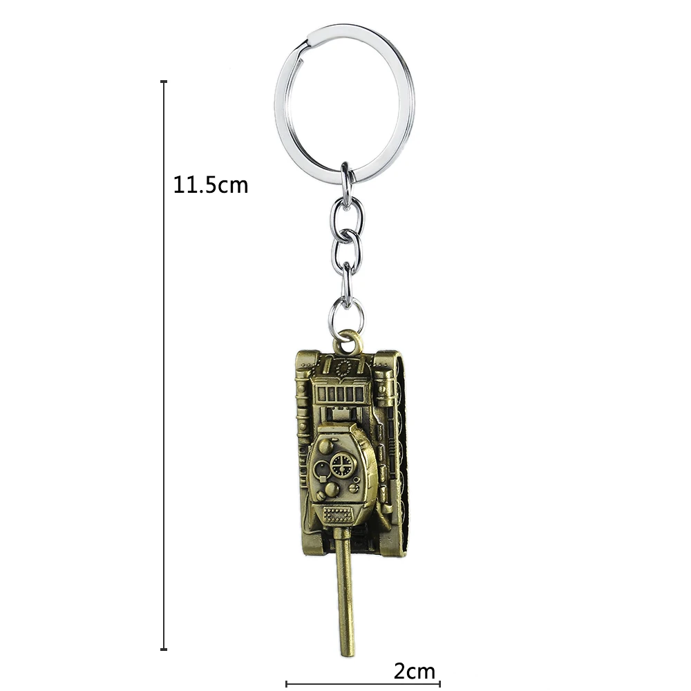 Popular Game WOT World Of Tanks Keychain Tank Pendant Woman Bag Charms Key Ring Chain Man Souvenirs Gift Jewelry