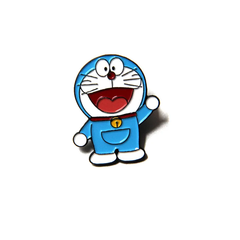 Аниме Doraemon Робот кошка брошь и эмалированные булавки Детский рюкзак сумки значок подарки - Окраска металла: H01