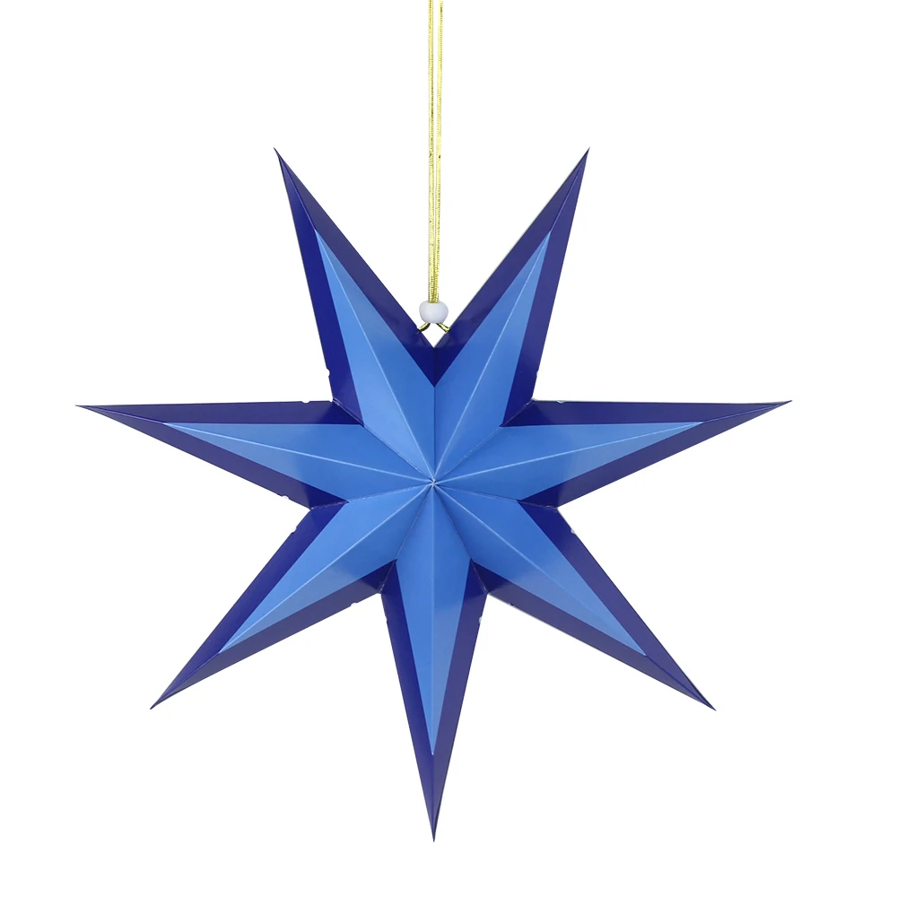 Новинка, синие бумажные фонарики в виде звезд, подвесные украшения для рождества, свадьбы, дома, Иудейского праздника, Hanukkah Decors