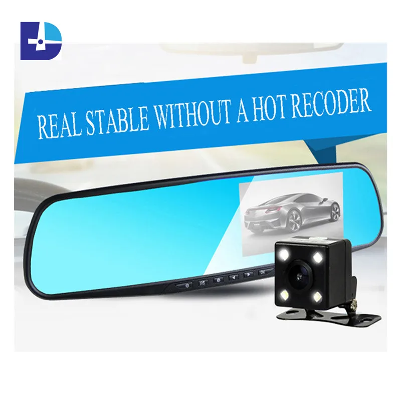 Car Rearview Mirror Camera Video Recorder Car DVR Dual lens Full HD