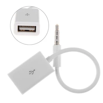 

Car 3.5MM AUX Male To USB Female Converter Cable Adapter Car MP3 Data Line