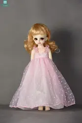 Одежда для кукол подходит 27 см-30 см 1/6 BJD куклы розовый пряжи юбка платье