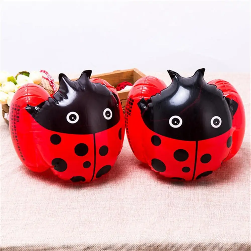 

Swim arm rings for kids girl boy pvc inflatable float swim training tool thick ladybug shape swim float band for swimming pool
