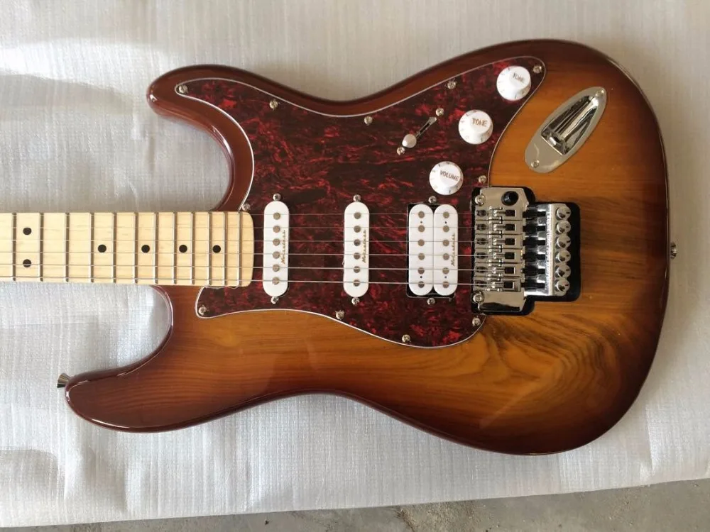 Wholesale New STR electric guitar with Floyd Rose Tremolo In Sunburst Brown Burst 141225