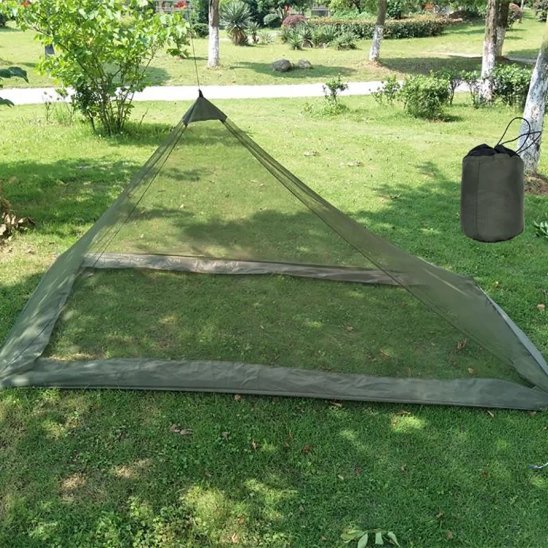 

Outdoor Summer Mosquito Net Outdoor Pyramid Shape Portable Backpacking Tent Jungle Camping Netting Survival Kit 2018 New