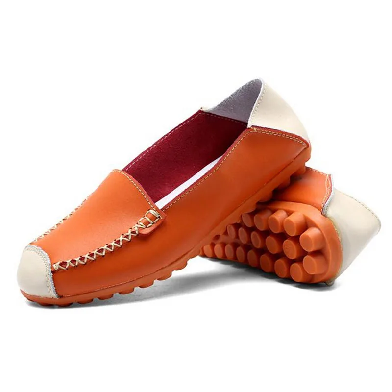 

Women Flats Causal Genuine Leather Loafers Slip on Soft Woman Ballet Flats Slip-on Shoes 5d17T