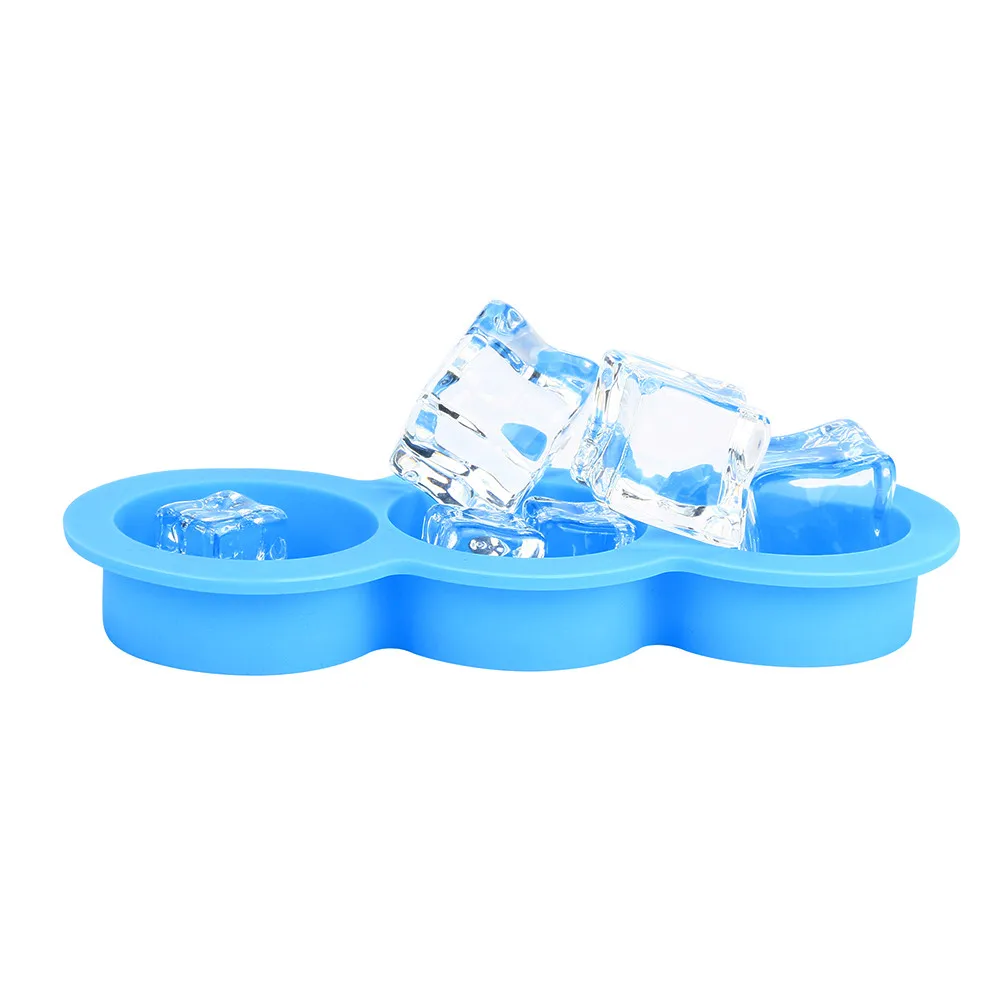 Molde de bandeja de silicona para cubitos de hielo con cara sonriente molde para galletas de Chocolate