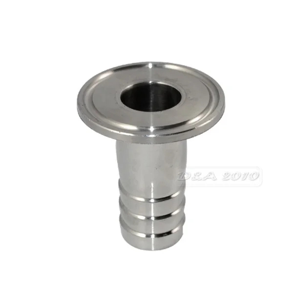 

MEGAIRON 25MM 1" OD Sanitary Hose Barb Pipe Fitting Tri Clamp Type 50.5MM Ferrule Stainless Steel SUS SS 316