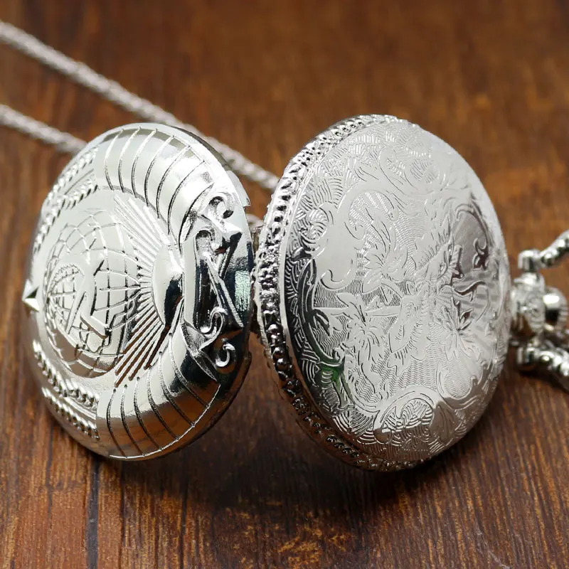Retro Russia Soviet Union Russian Flag Hammer & Sickle Pocket Watch Hook Design Fashion Casual Necklace Chain Gift for Men Women 2017 Gifts (37)