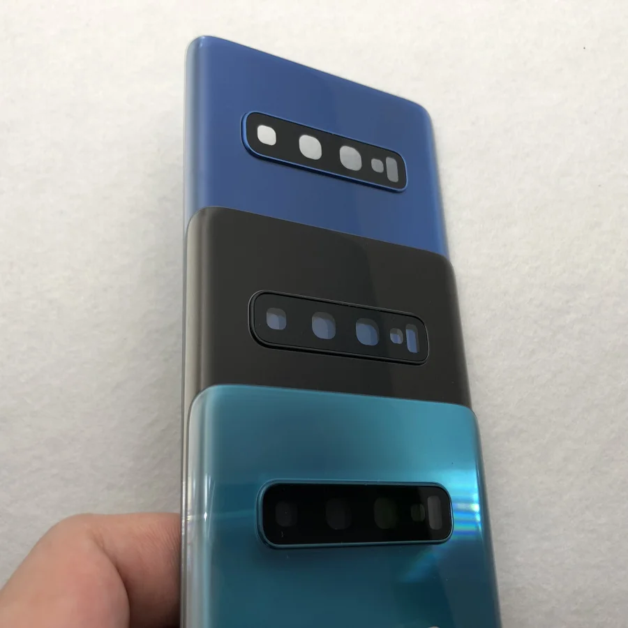 Стеклянная задняя крышка для батареи S10 для samsung Galaxy S10 Plus G973 G973F G975 S10e G970 Крышка корпуса задней двери наклейка