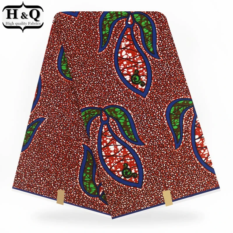 

H&Q high quality african wax prints fabric 100% cotton guarantee dutch real wax 6 yards/pcs 100% cotton for dress women,Clothing