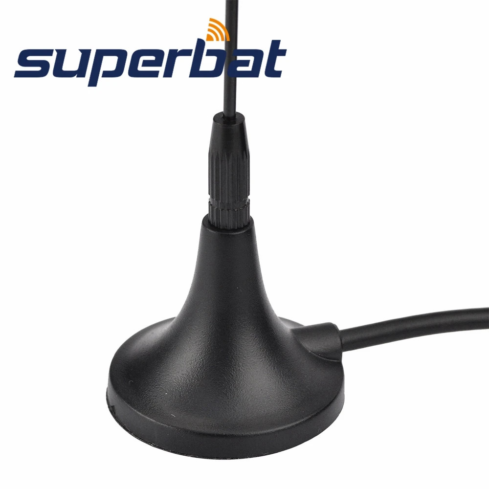 Superbat Car DAB/DAB+ Radios Antenna Magnetic Mount SMB Male Connector RG174 5M Aerial for Alpine