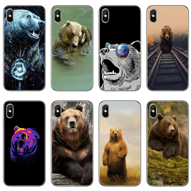 

For Huawei Honor 6 Play 6X 6A 6C 7A 7C 7X 8 8C 8X 9 Lite 10 V8 V10 Y5 Y6 II Y7 Y9 prime funny Brown Bear cool Soft phone case
