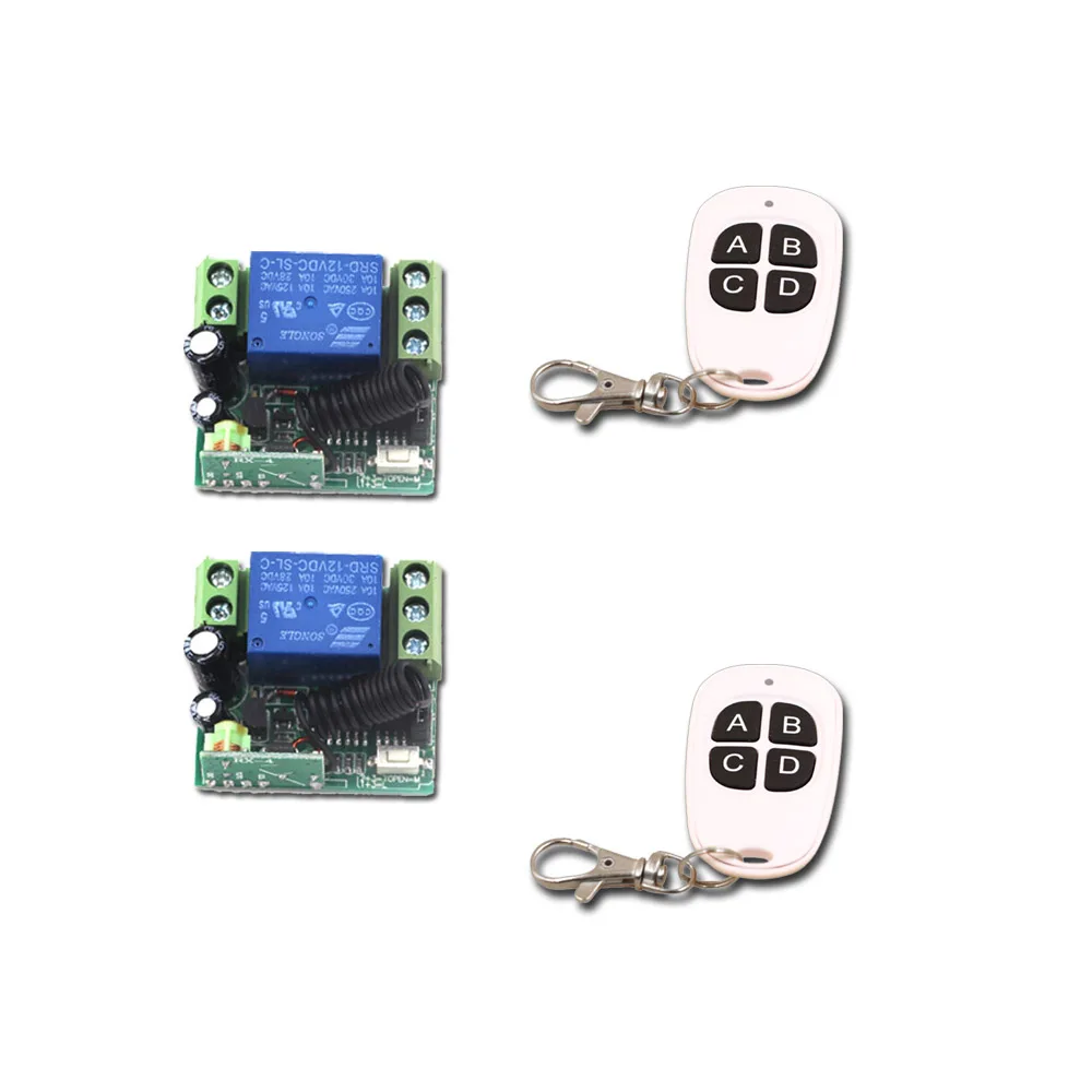 DC 12V Wireless Remote Control Switch Mini 1CH 10A Relay ...