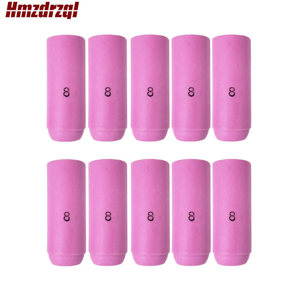 10 pcs TIG Alumina Ceramic Nozzles Gas Lens Cup TIG Consumables 10N46 8# Fit Welding Torch SR PTA DB WP 17 18 26 Series 10 pcs TIG Alumina Ceramic Nozzles Gas Lens Cup TIG Consumables 10N46 8# Fit Welding Torch SR PTA DB WP 17 18 26 Series