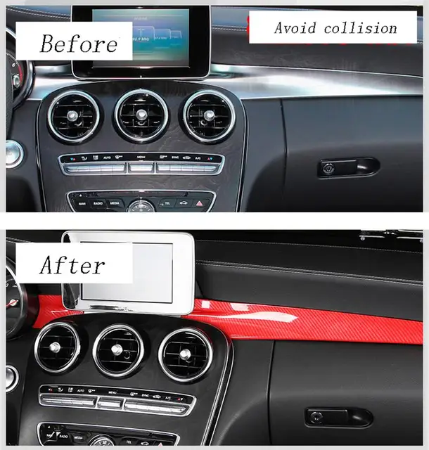 MEIHE Autocollant décoratif de garniture de cadre de volant de voiture pour  Mercedes Benz E W213 C W205 GLC X253