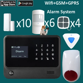 

Smart home trend GSM+GPRS+wifi security system for home instant alarm APP push free alarm message