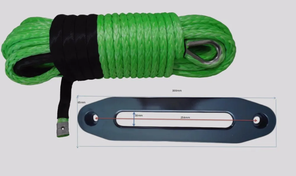 12 ملليمتر * 30 متر كابل ونش الاصطناعية حبل الحمراء إضافة 12000lbs hawse fairlead ، قارب ونش كابل ، uhmwpe حبل ، off road حبل