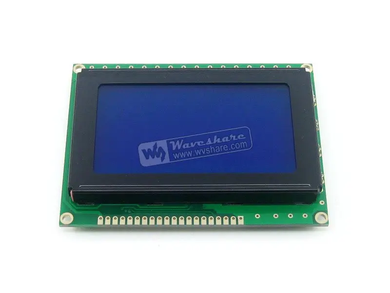 12864 128*64 Graphic Matrix LCD LCM Display Module TN/STN Blue Backlight White Character 5V Logic Circuit