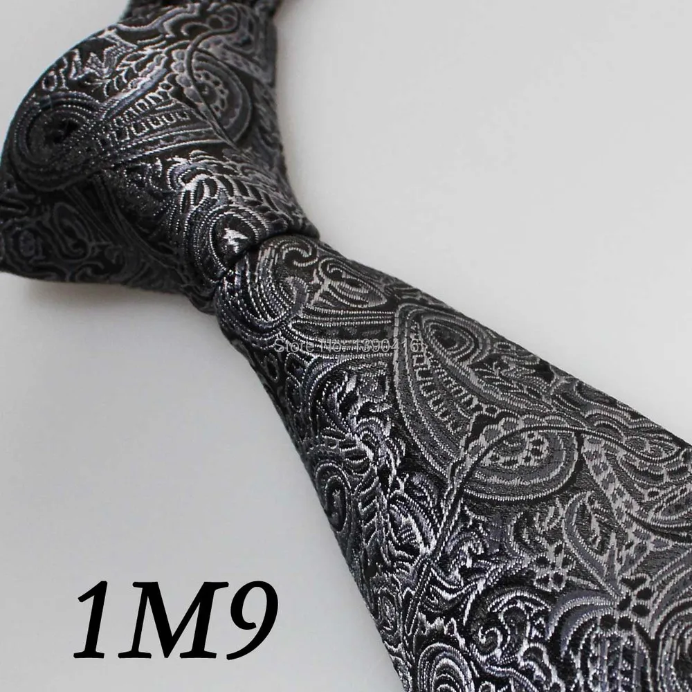 2018 latest style men s designer tie border black silver paisley