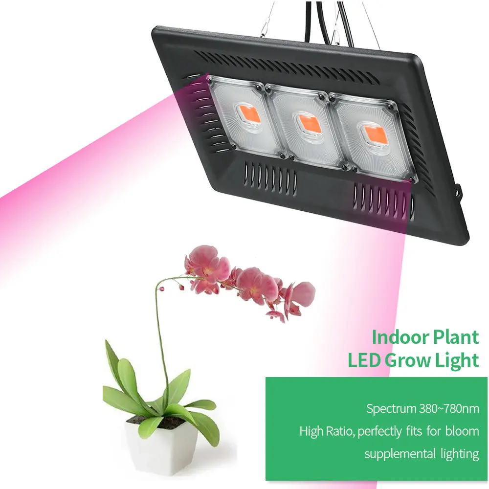 ETONTECK бренд LED grow light 100 Вт/200 Вт/300 Вт полный спектр для комнатных теплиц растут