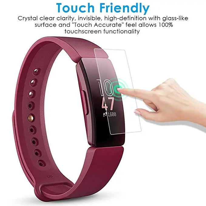 3 упаковки защитная пленка для экрана полное покрытие Fitbit Inspire/Inspire HR браслет Анти