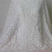 3 м/лот Великолепная белая вышитая кружевная ткань с ресницами, свадебная ткань 65 см в ширину