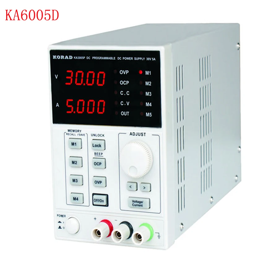 Ka6005d-Точность Переменная Регулируемый 60 В, 5A DC Линейный Питание Цифровой Регулируемые Lab Класс
