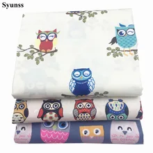Syunss Сделай Сам Лоскутное шитье для детской кроватки тканевые подушки платье Шитье Tissus мультфильм сова печатных хлопок ткань Tecido