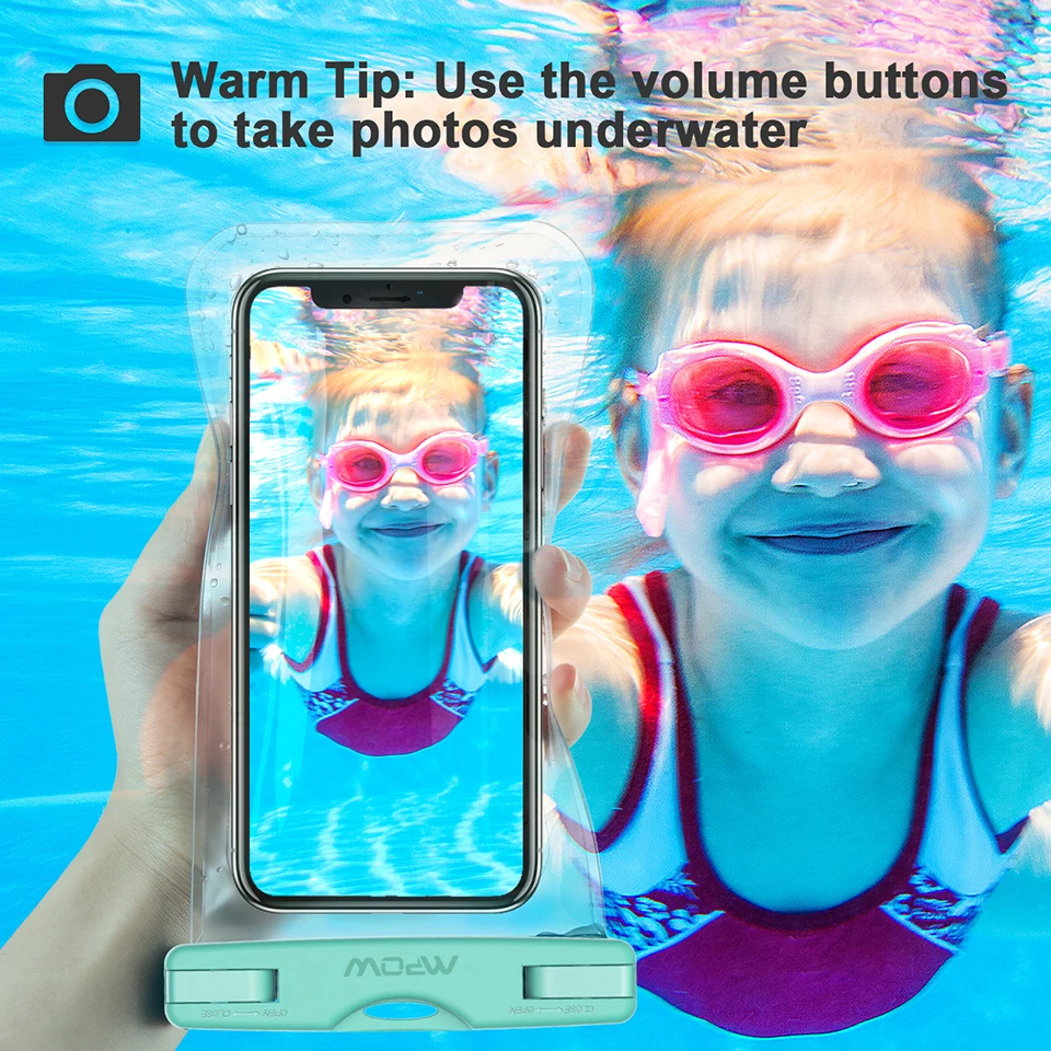 2 Pack Mpow 6.5 Inch IPX8 Waterproof Case Universal Phone Pouch Case Bag For iphone MPPA097AC (6)
