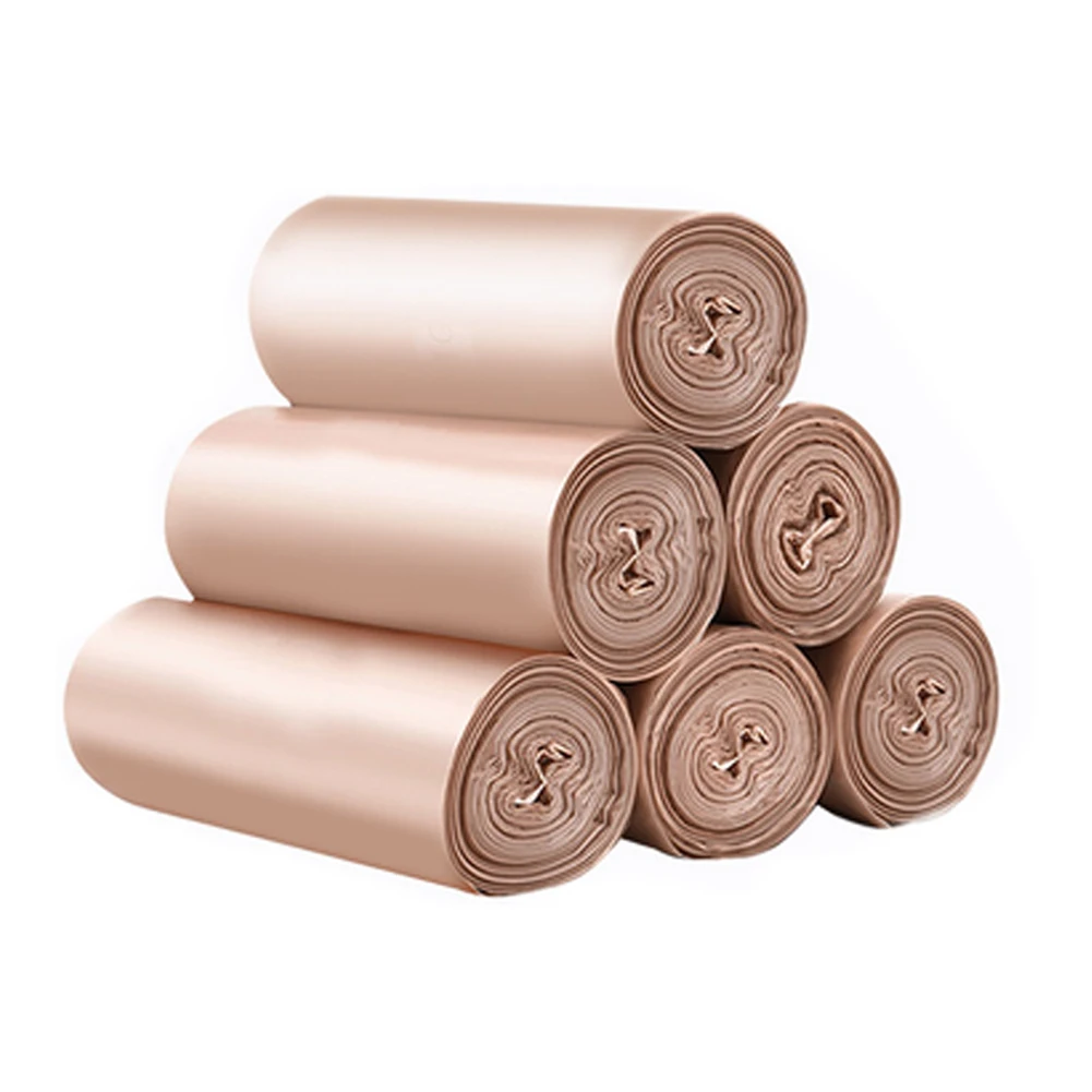

100 PCS Dustbin Liners Heavy Duty Bin Bags Refuse Sacks for Pedal Bin Bags Small Bin Liners (Rose Gold) Rose gold