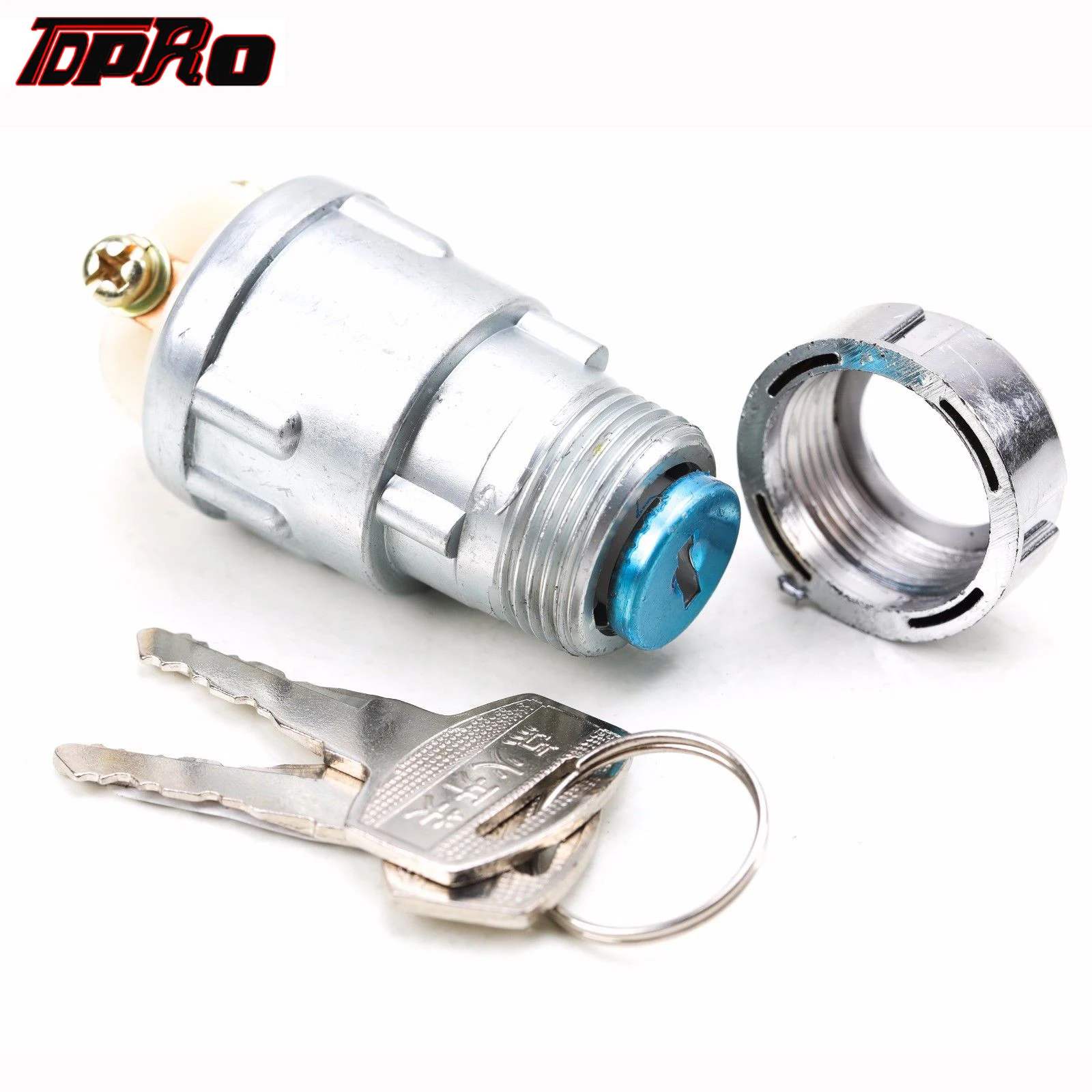 

TDPRO Motorcycle 3 Position Ignition Starter Key Switch 2 Keys For Honda Yamaha 200CC 250cc Quad Dirt Bike ATV Buggy GoKart Boat