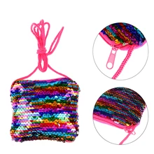 Блестки 6 цветов Изменить Портмоне Женская сумочка детская мини-сумка-клатч дети девочки Кроссбоди сумка через плечо Детская сумка-мессенджер подарок