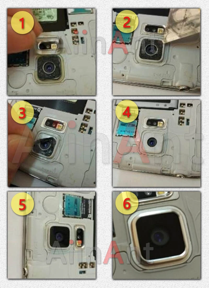 AiinAnt оригинальная задняя камера стекло объектив кольцо Крышка для samsung Galaxy Note 4 5 8 с наклейкой клей Замена части телефона