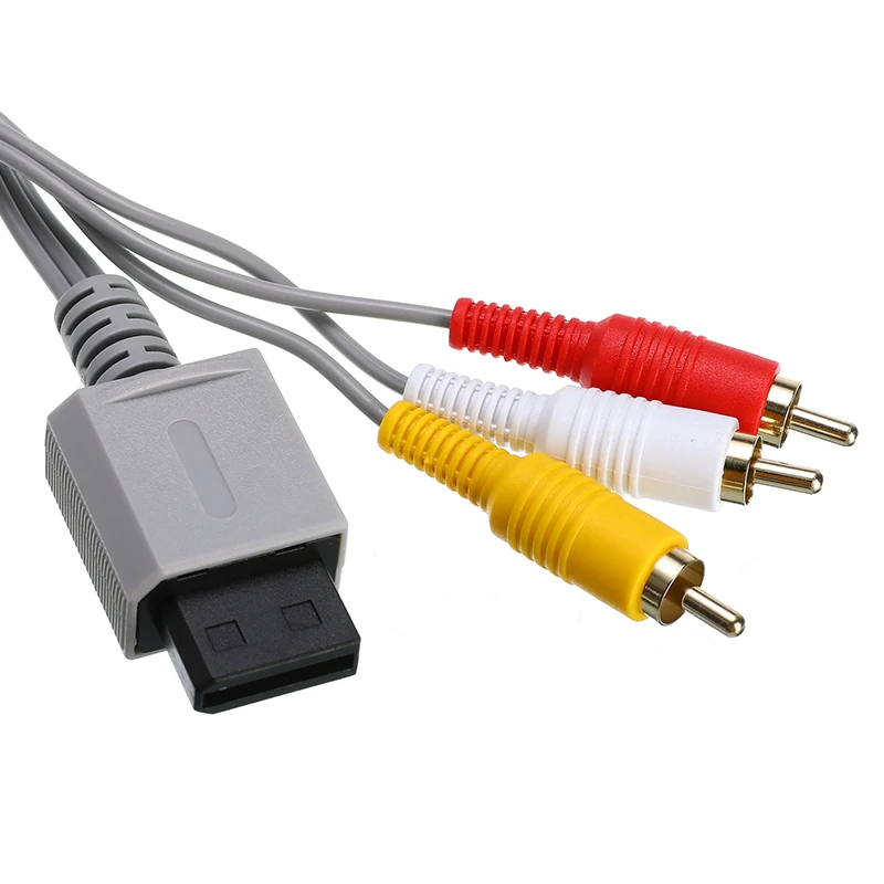 Для консоль Nintendo Wii 1,8 м компонент Кабельное аудио видео композитный AV 3 RCA кабель для острые видео основной 480 p видео Выход