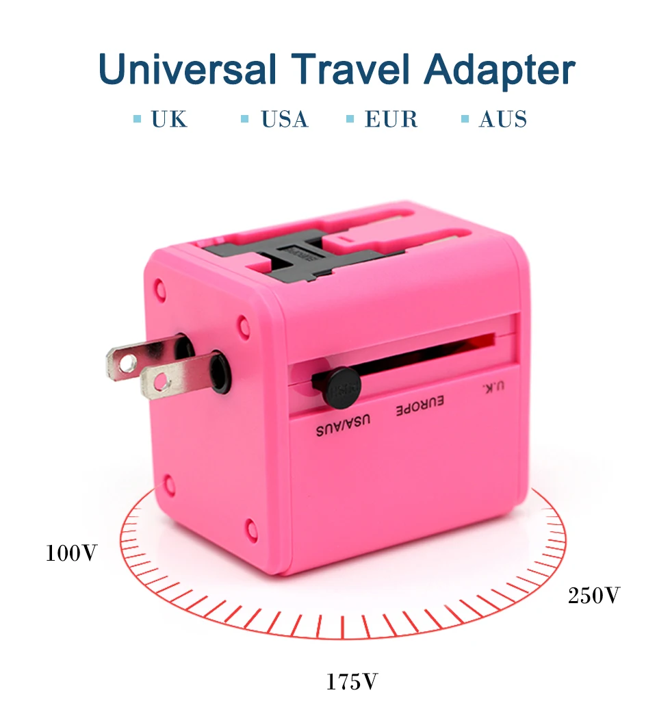  International Universal Travel Converter Fast Charge Plug Socket For USAUUKEUCN Dual USB Charging Electrical Power plug (1)