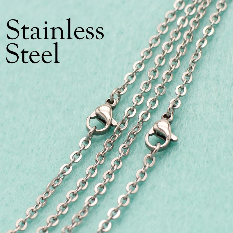 

50 pcs - Stainless Steel Chain Necklace, Stainless Steel Rolo Chain, Stainless Steel Cable Chain, Stainless Necklace
