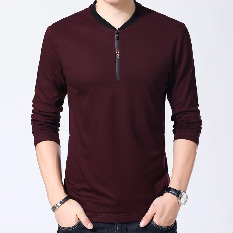 New Arrival High Quality 2017 font b Men b font Autumn Business Casual Slim T font