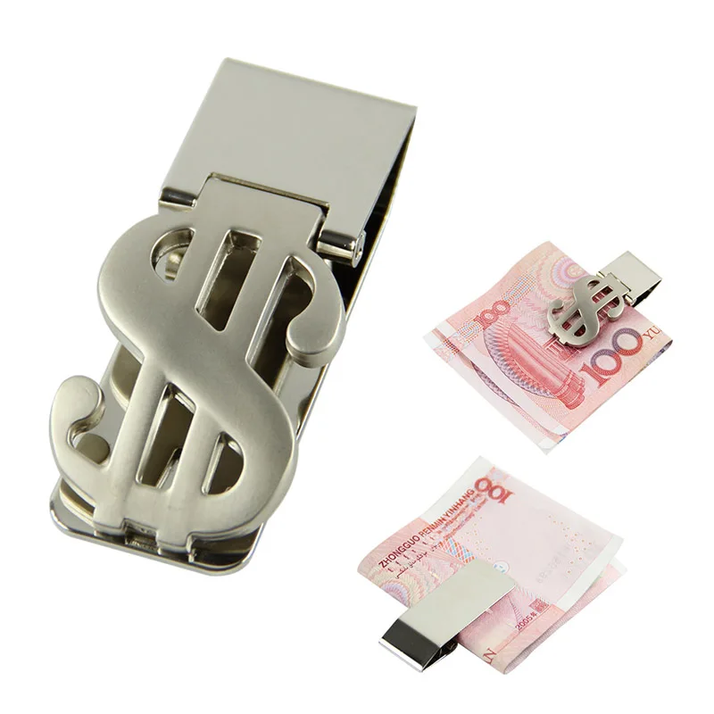 

Slim Money Clip Stainless Steel Cash Bills Credit Card Cliper New Dollar Design