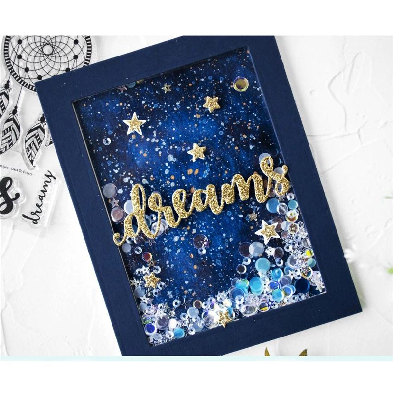 

Eastshape 1PC/Lot Dreams Letters Metal Cutting Dies New Stencils DIY 126*43mm Scrapbooking Decorative Embossing Card