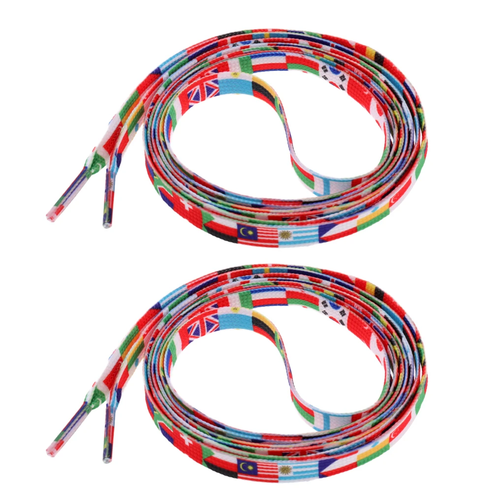 Perfeclan 1 Pair 180cm Knitted Shoelaces for Roller Skates Boots Hockey Skates Skating Rainbow Color Men & Women 