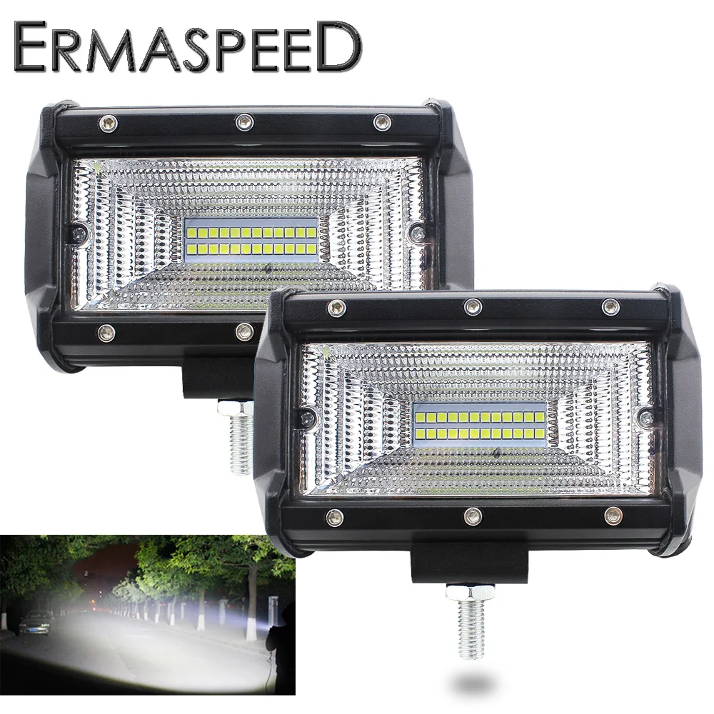 

Pair Motorcycle 12-30V 72W LED Daytime Driving Running Spot Light Fog Lamp Waterproof for Harley Kawasaki Honda Cruiser Chopper